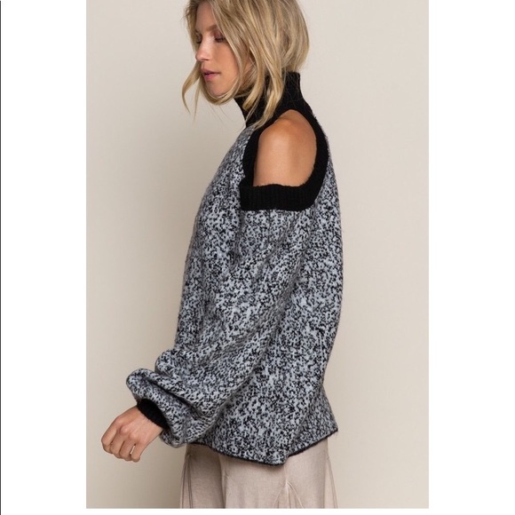 Sassy Chic Black & Gray Leopard Print Sweater - Picture 10 of 12